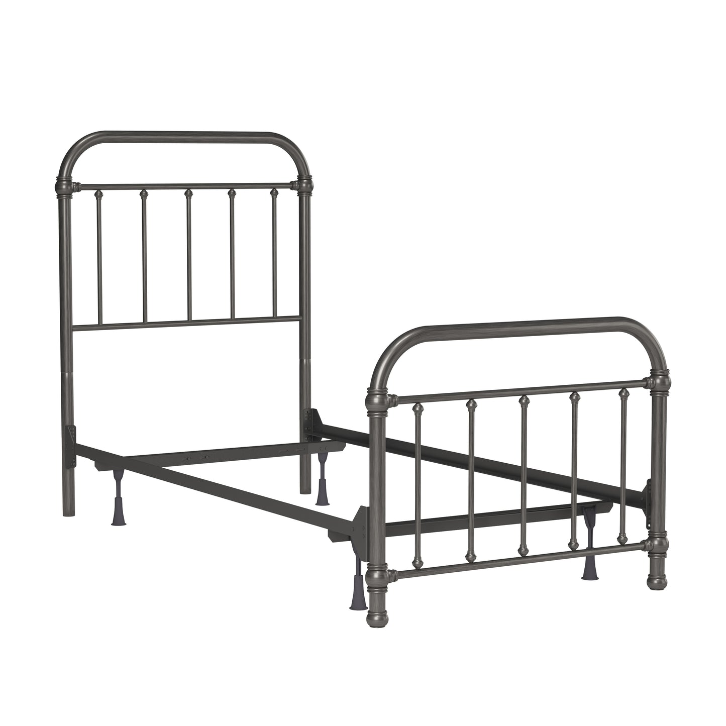 Hillsdale Furniture Kirkland Metal Twin Bed, Aged Pewter