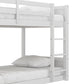 Living Essentials by Hillsdale Capri Wood Twin Over Twin Floor Bunk Bed, White