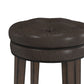 Hillsdale Furniture Krauss Wood Backless Counter Height Swivel Stool, Dark Brown