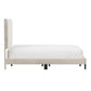 Hillsdale Furniture Crestone Upholstered Adjustable Height Full Platform Bed, Cream