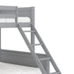 Living Essentials by Hillsdale Capri Wood Twin Over Full Bunk Bed, Gray