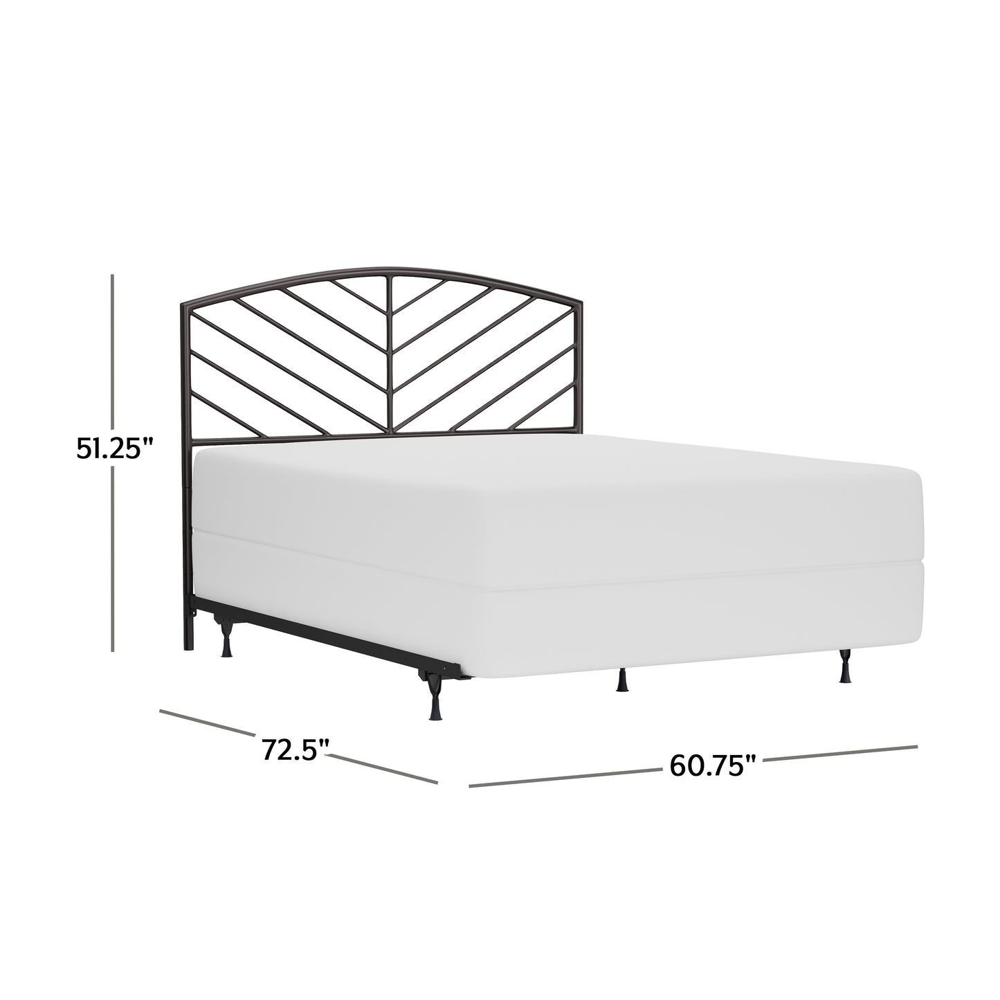 Hillsdale Furniture Essex Metal Queen Headboard with Frame, Gray Bronze