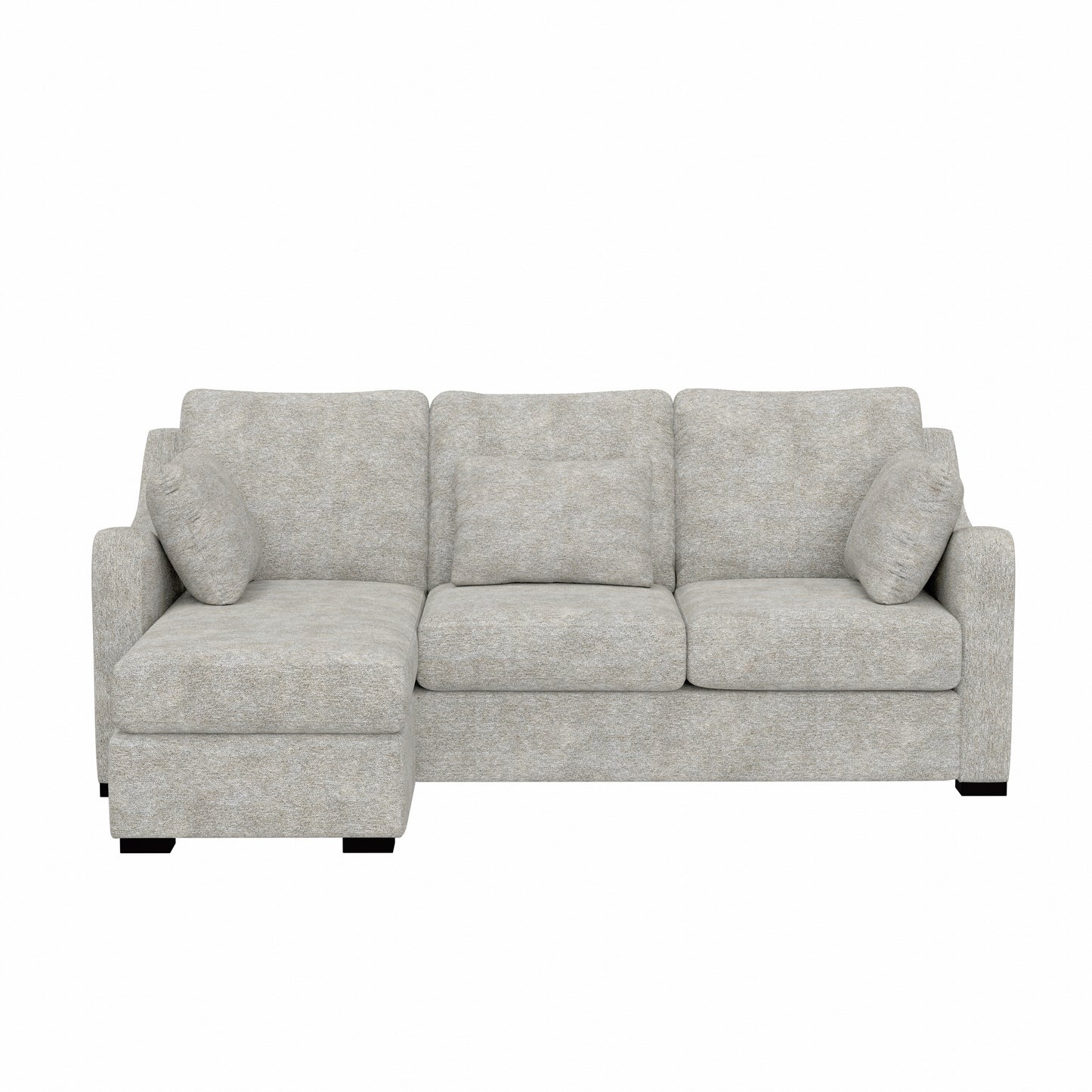 Hillsdale Furniture York Upholstered Sectional Chaise, Stone