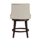 Hillsdale Furniture Halbrooke Wood Counter Height Swivel Stool, Cream Fabric