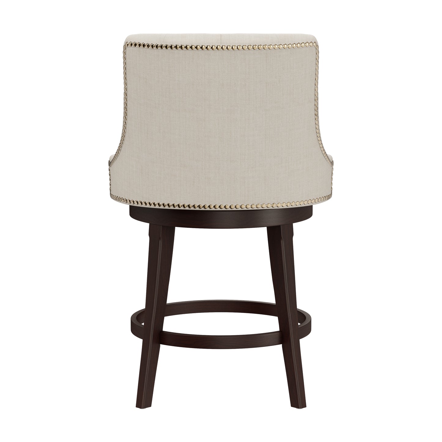 Hillsdale Furniture Halbrooke Wood Counter Height Swivel Stool, Cream Fabric