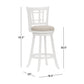 Hillsdale Furniture Fairfox Wood Bar Height Swivel Stool, White