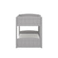 Living Essentials by Hillsdale Alexis Wood Arch Twin Over Twin Floor Bunk Bed, Gray