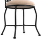 Hillsdale Furniture Sparta Metal Vanity Stool, Black Gold