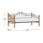 Hillsdale Furniture Winsloh Metal Twin Daybed with Oak Wood Posts, Black