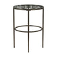 Hillsdale Furniture Marsala Metal End Table, Gray with Brown Rub