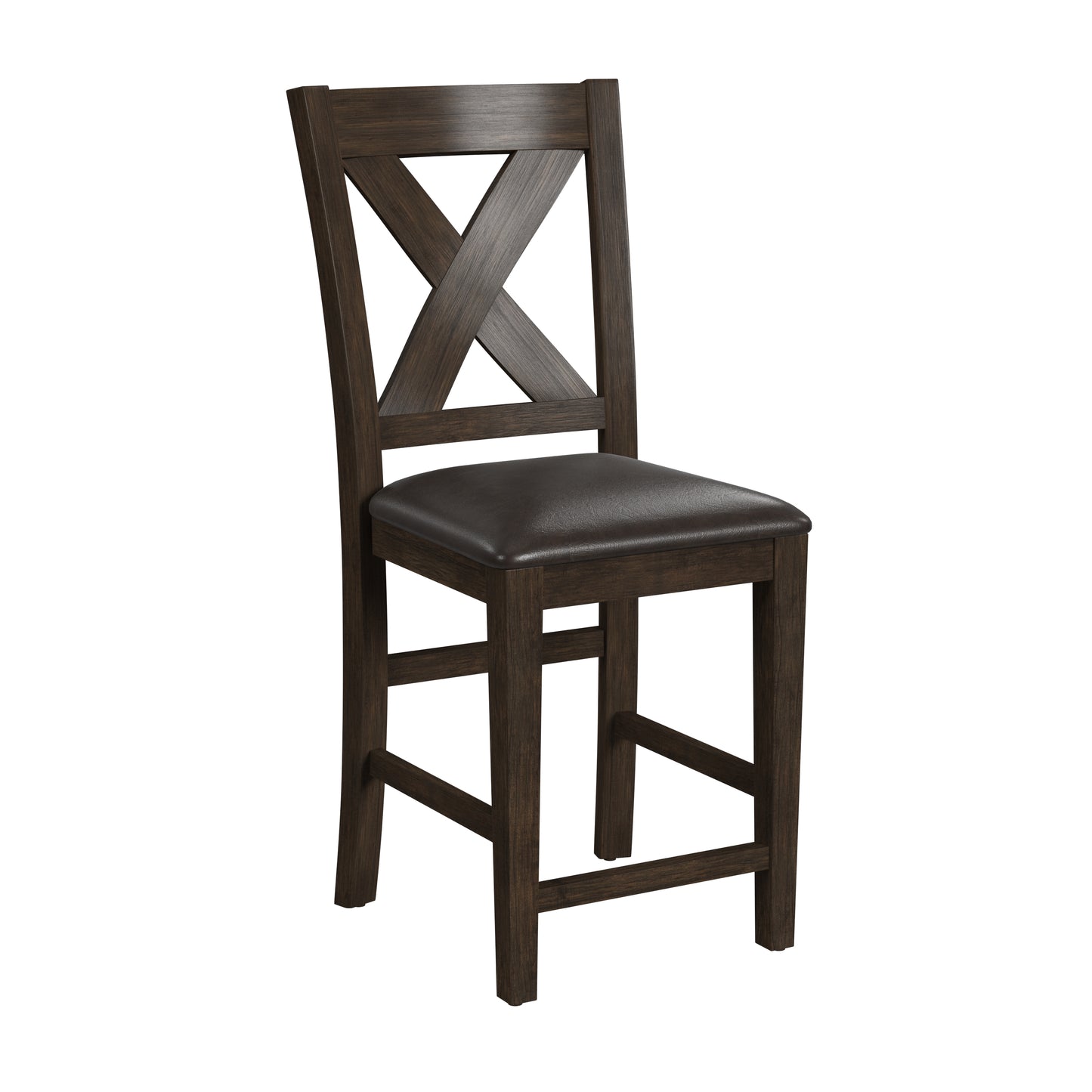 Hillsdale Furniture Spencer Wood Counter Height Stool, Set of 2, Dark Espresso Wire Brush