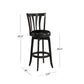 Hillsdale Furniture Savana Wood Bar Height Swivel Stool, Black