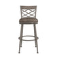 Hillsdale Furniture Hutchinson Metal Bar Height Swivel Stool, Pewter