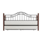 Hillsdale Furniture Matson Wood and Metal Daybed with Roll Out Trundle, Black with Cherry Posts