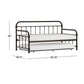 Hillsdale Furniture Kirkland Metal Twin Daybed with Roll Out Trundle, Dark Bronze