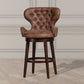 Hillsdale Furniture Mid-City Upholstered Wood Swivel Counter Height Stool, Chocolate