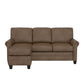 Hillsdale Furniture Barroway Upholstered Reversible Chaise Sectional, Antique Brown