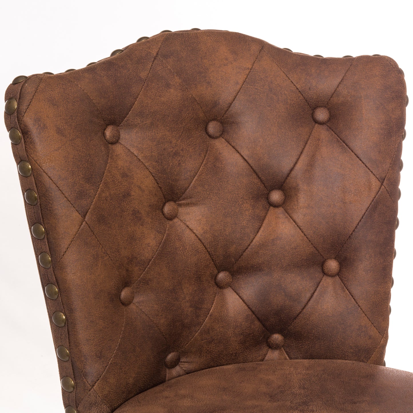 Hillsdale Furniture Edenwood Wood Bar Height Swivel Stool, Chocolate with Chestnut Faux Leather