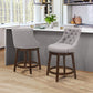 Hillsdale Furniture Halbrooke Wood Swivel Counter Height Stool, Gray Fabric