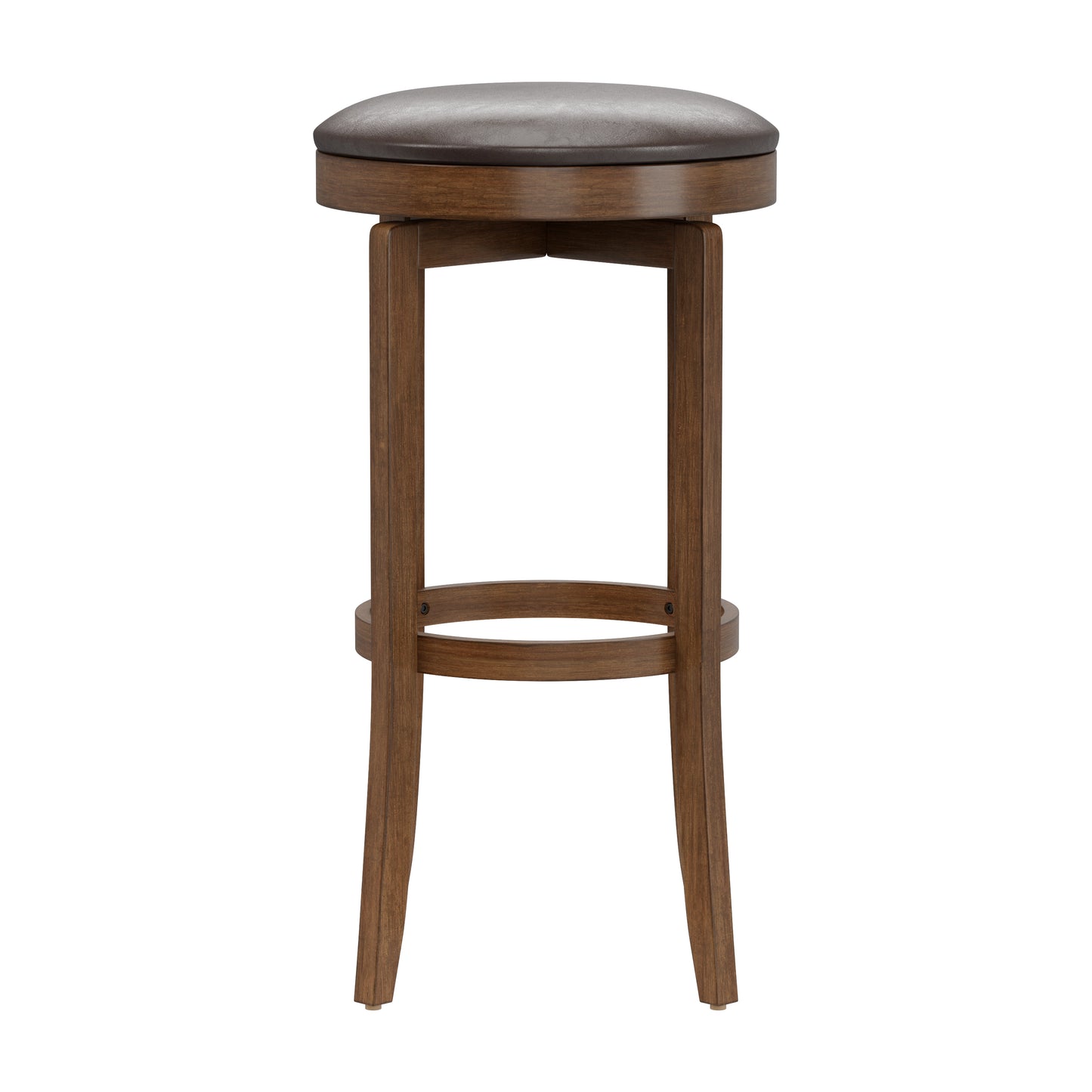 Hillsdale Furniture Brendan Wood Backless Bar Height Swivel Stool, Brown Cherry