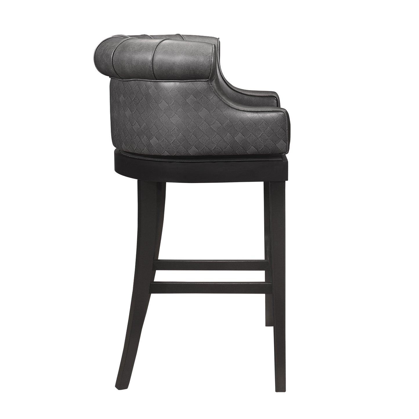 Hillsdale Furniture Broadland Wood Memory Return Swivel Bar Height Stool, Black