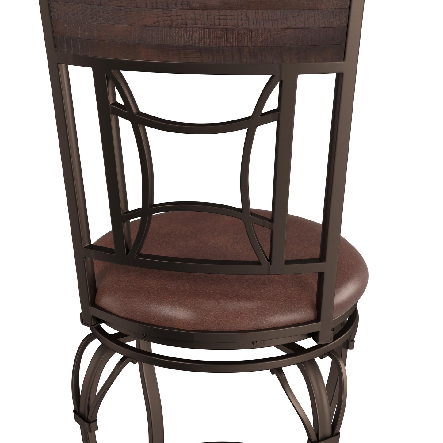 Hillsdale Furniture Granada Metal Counter Height Swivel Stool, Dark Chestnut