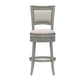 Hillsdale Furniture Lockefield Wood Bar Height Swivel Stool, Aged Gray