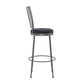 Hillsdale Furniture Slemmons Commercial Grade Metal Bar Height Swivel Stool, Gray