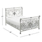 Hillsdale Furniture Mercer Queen Metal Sleigh Bed, Brushed White