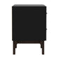 Living Essentials by Hillsdale Kincaid Wood 2 Drawer Nightstand, Matte Black