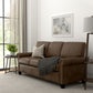 Hillsdale Furniture Barroway Upholstered Sofa, Antique Brown