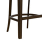 Hillsdale Furniture Caydena Memory Return Swivel Wood Bar Height Stool, Smoke Brown with Cream Fabric