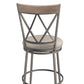 Hillsdale Furniture Stewart Metal Bar Height Swivel Stool, Aged Pewter