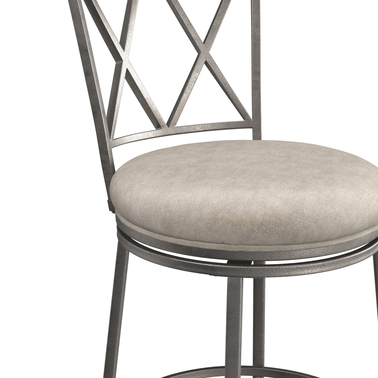 Hillsdale Furniture Stewart Metal Bar Height Swivel Stool, Aged Pewter