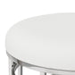 Hillsdale Furniture Dessa Glam Metal Vanity Stool, Chrome