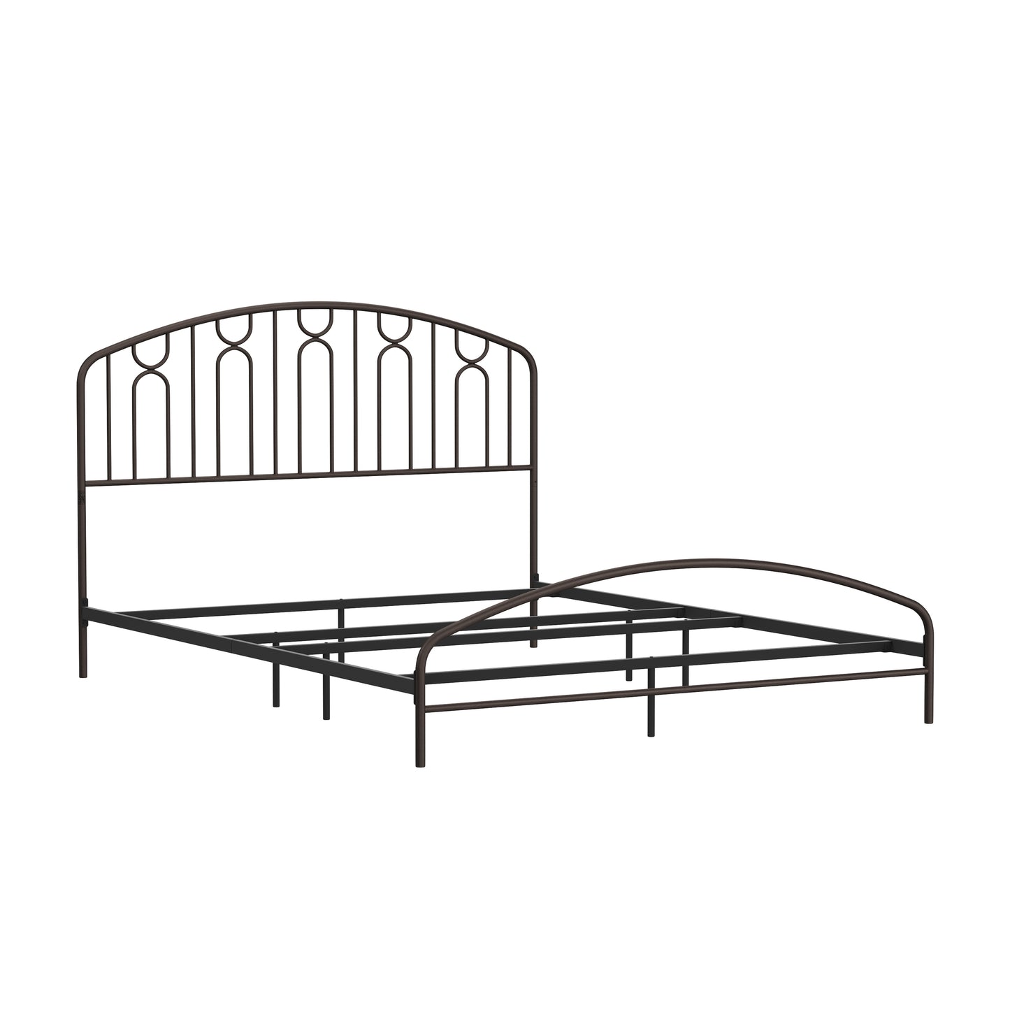 Hillsdale Furniture Riverbrooke Metal Arch Scallop Queen Bed, Bronze