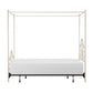 Hillsdale Furniture Dover Full Metal Canopy Bed, Cream