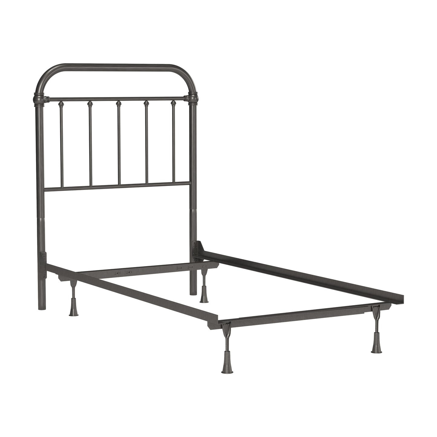 Hillsdale Furniture Kirkland Metal Twin Headboard with Frame, Aged Pewter