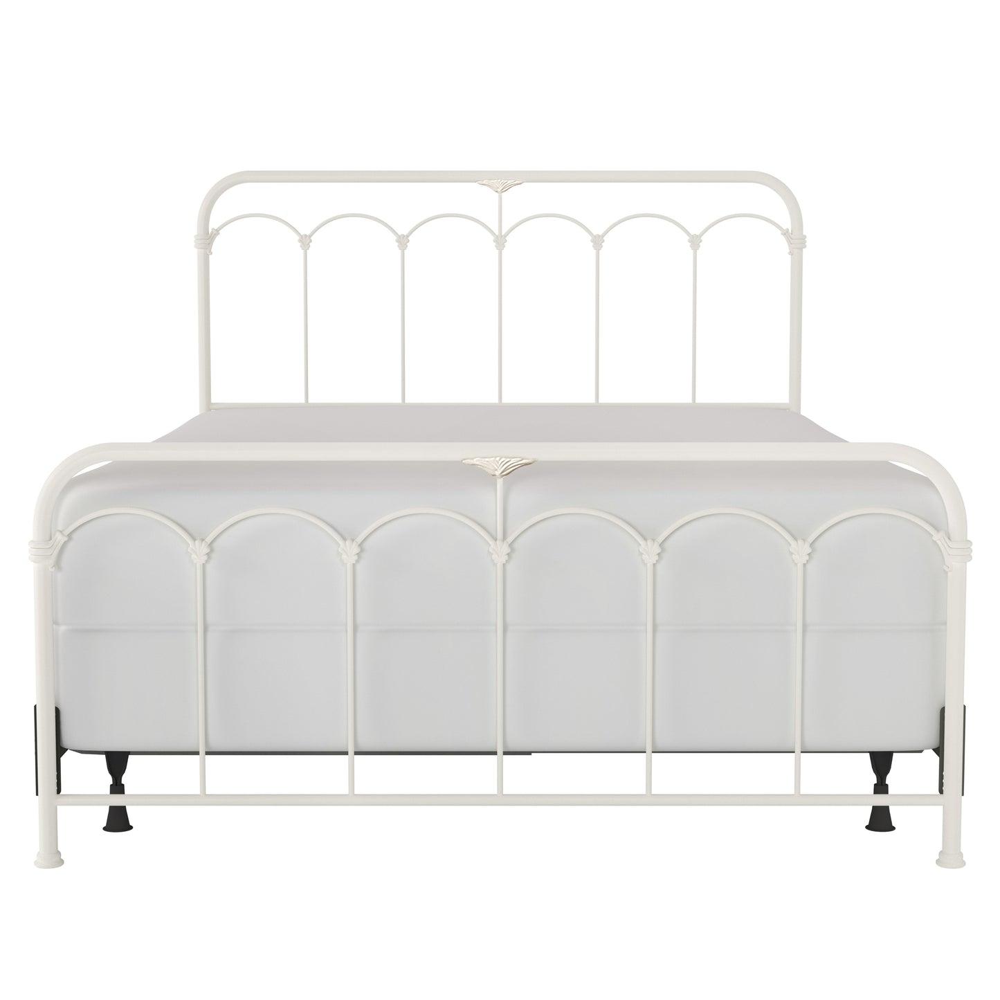 Hillsdale Furniture Jocelyn Queen Metal Bed, Soft White