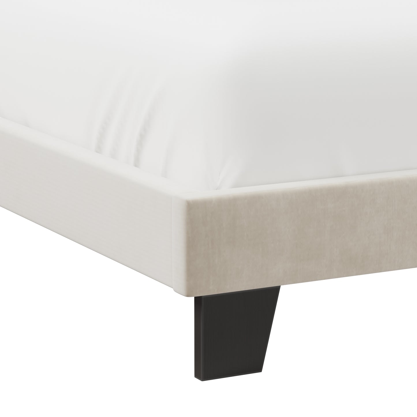 Hillsdale Furniture Crestone Upholstered Adjustable Height Full Platform Bed, Cream