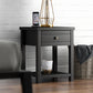 Living Essentials by Hillsdale Harmony Wood Accent Table, Matte Black