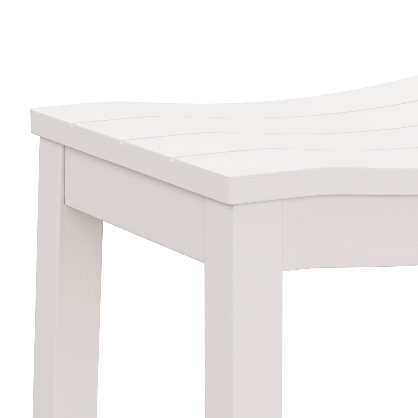 Hillsdale Furniture Fiddler Wood Backless Counter Height Stool, White