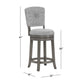 Hillsdale Furniture Santa Clara II Swivel Counter Height Stool, Antique Gray