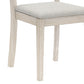 Hillsdale Furniture Spencer Wood Ladder Back Dining Chair, Set of 2, White Wire Brush