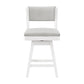 Hillsdale Furniture Clarion Wood and Upholstered Counter Height Swivel Stool, Sea White