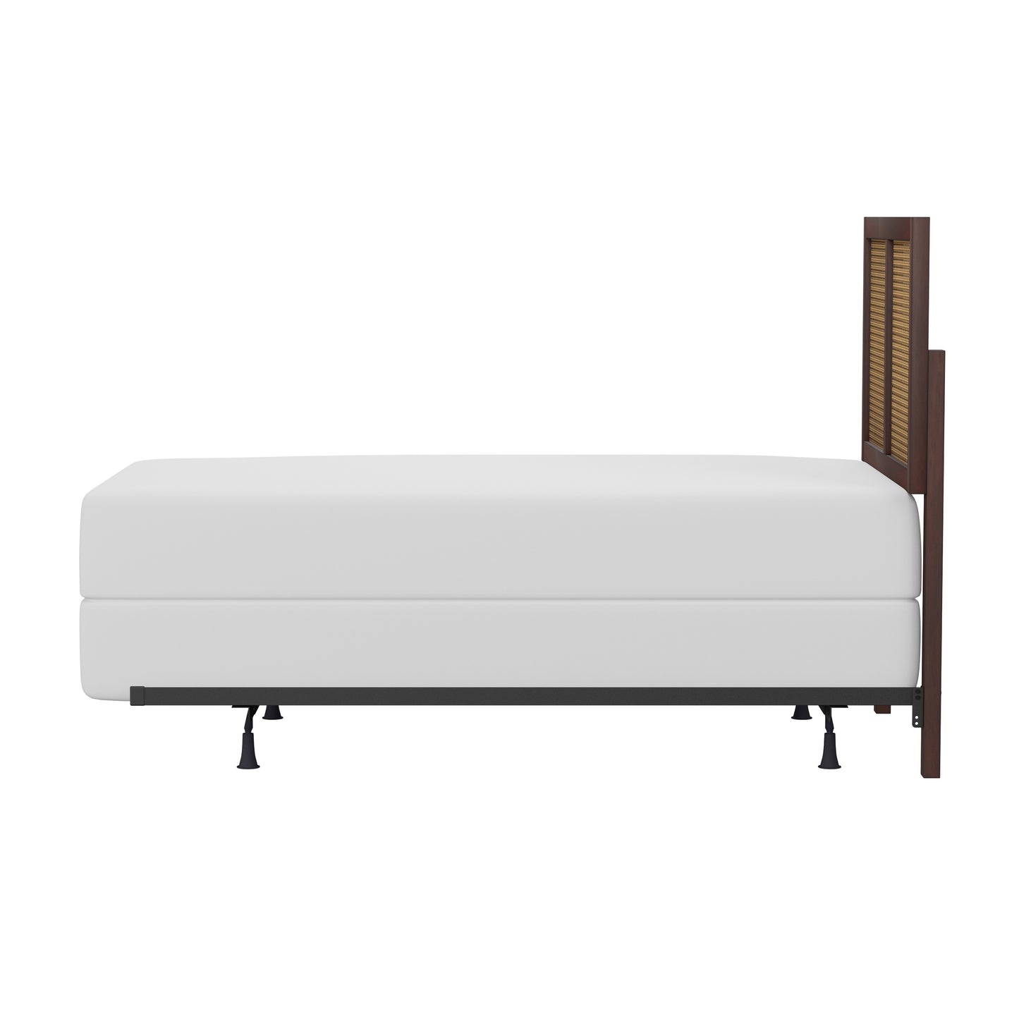 Hillsdale Furniture Serena Wood and Cane Panel Twin Headboard with Frame, Chocolate