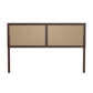 Hillsdale Furniture Serena Wood and Cane Panel King Headboard, Chocolate