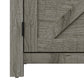 Living Essentials by Hillsdale Latvia Gaming Ready Wood 70 inch TV Stand with "X" Back Doors and Shelves, Rustic Gray