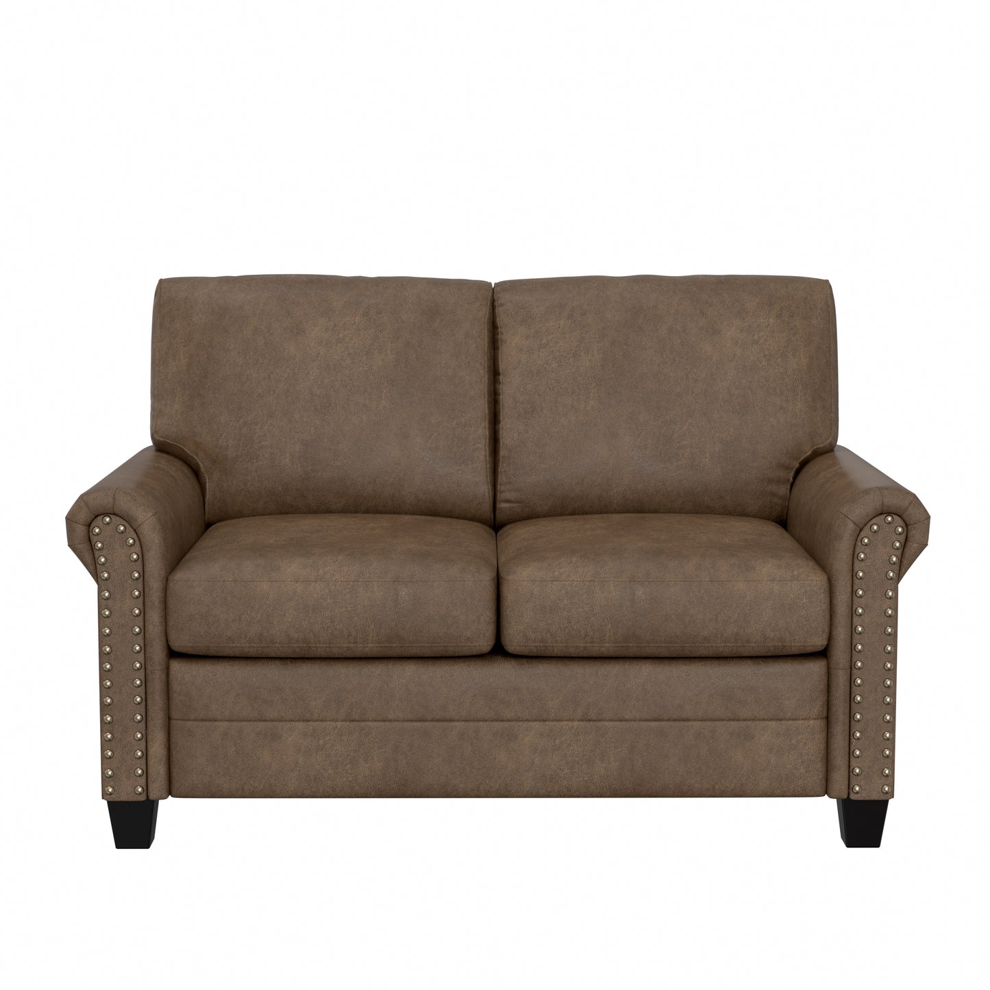 Hillsdale Furniture Barroway Upholstered Loveseat, Antique Brown