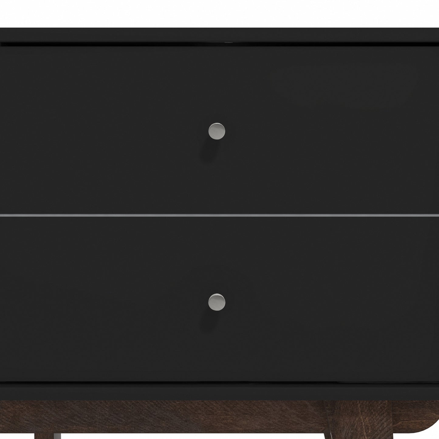 Living Essentials by Hillsdale Kincaid 70 inch Wood TV Stand with 2 Doors and Shelves, Matte Black